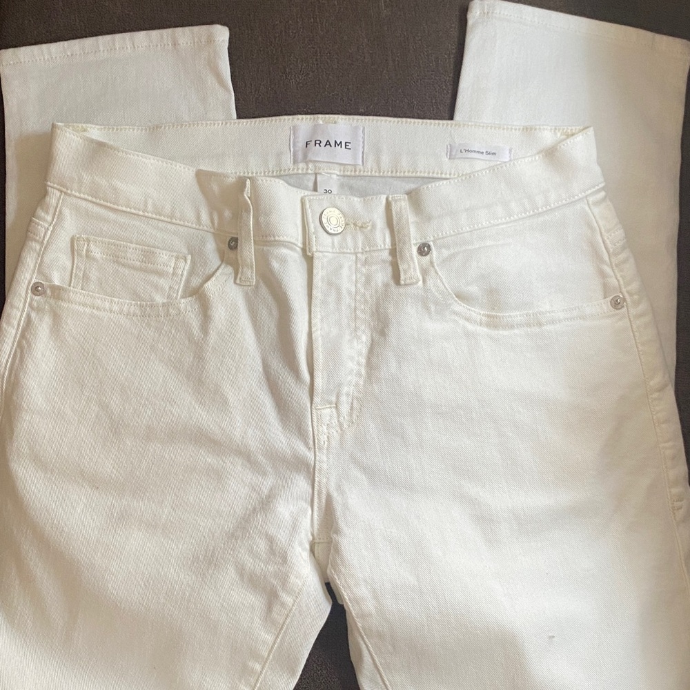 Frame White Slim Jeans
